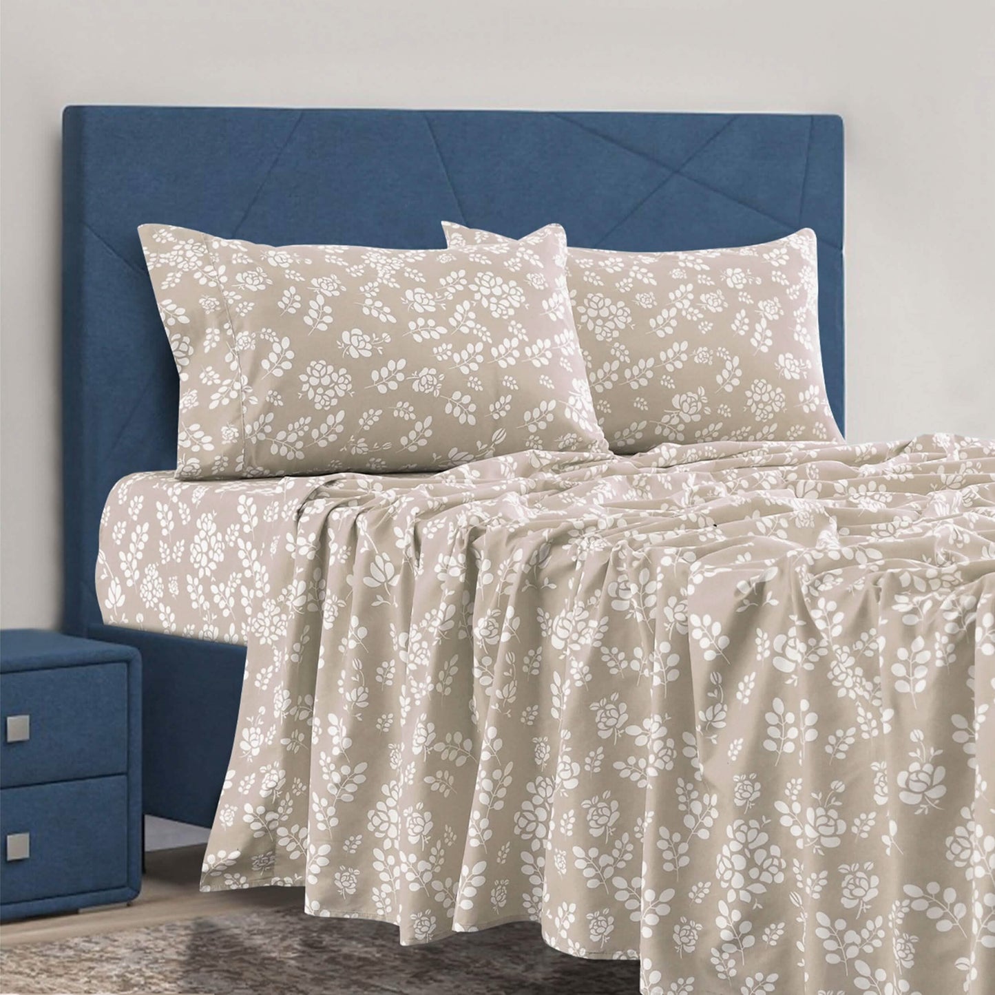 4-Piece Set: Floral Sheets Set Hypoallergenic Microfiber Ultra Soft Bed Sheets DailySale