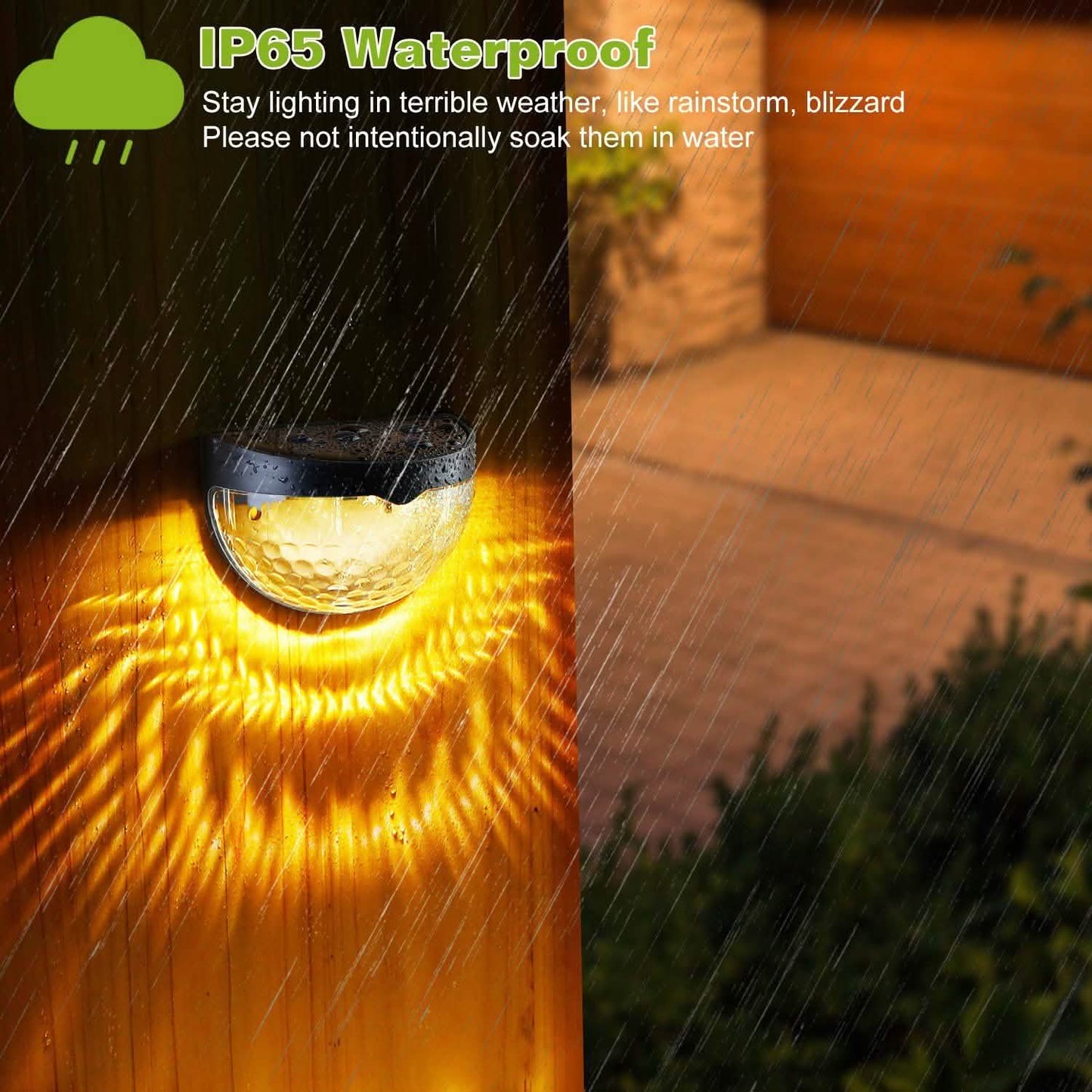 4-Piece: Solar Fence Outdoor Lights DailySale