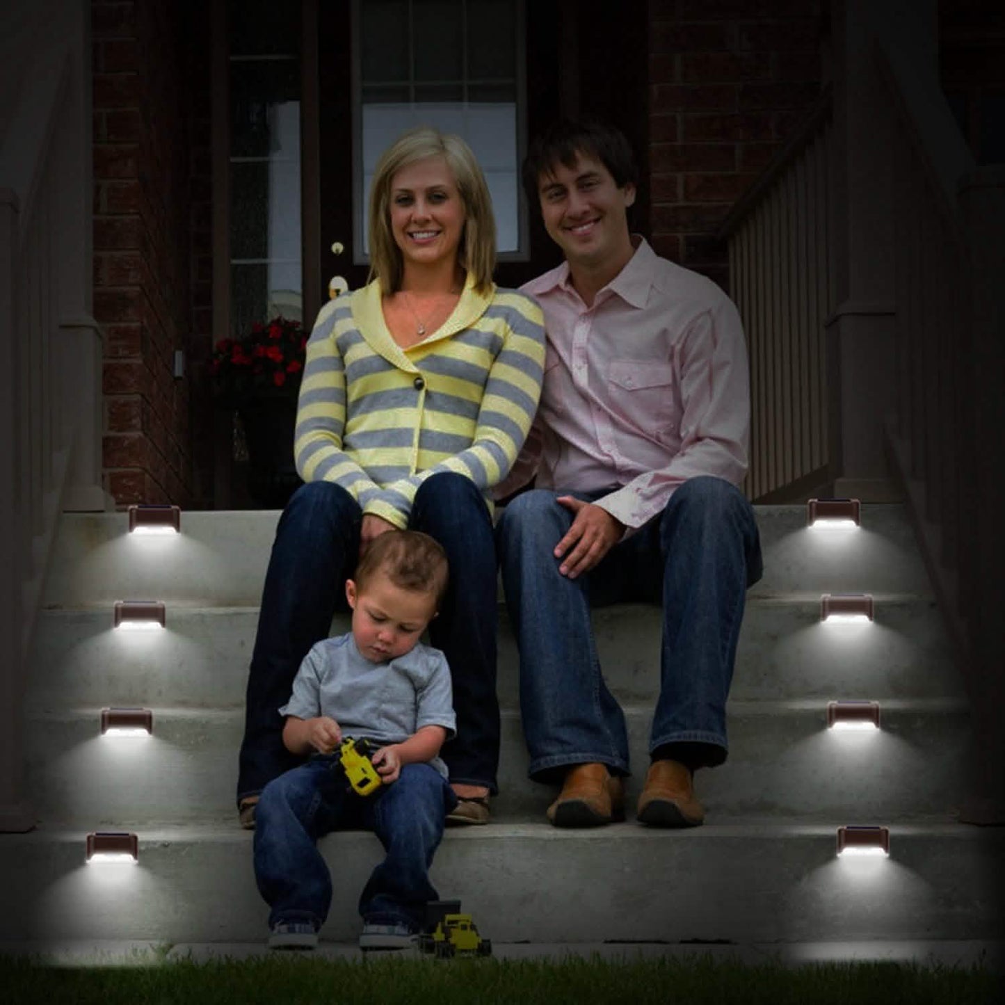 4-Piece: Solar Powered LED Step Lights DailySale