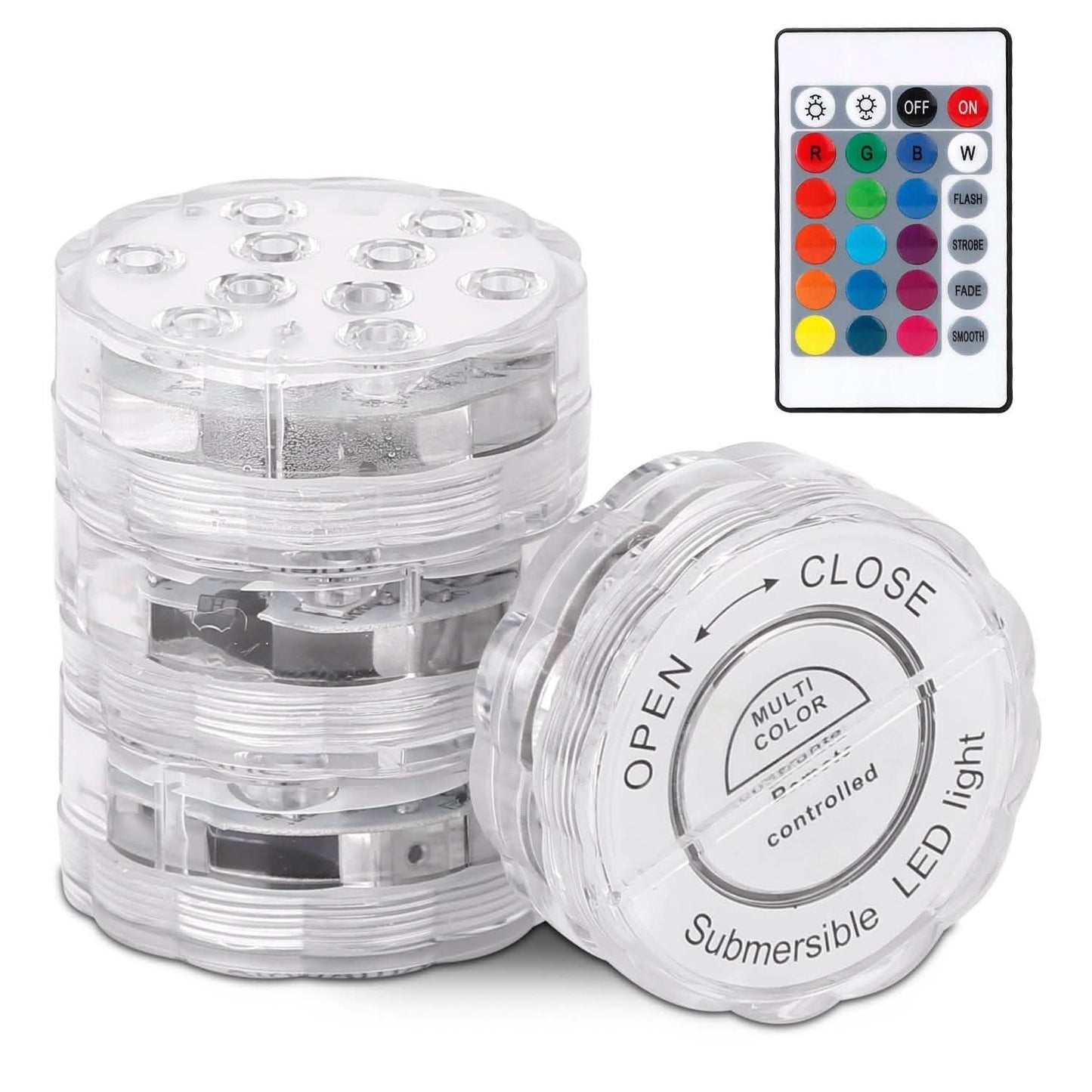 4-Piece: Submersible RGB LED Lights DailySale