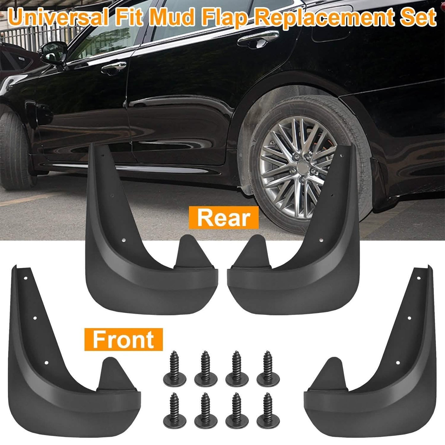 4-Piece: Universal Fit Car Mudguard Flaps DailySale