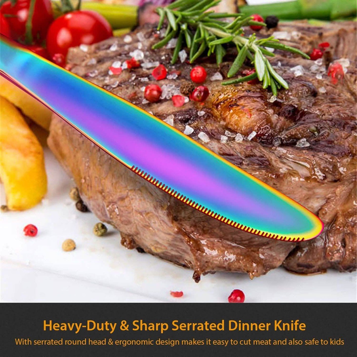 4-Pieces Set: Flatware Stainless Steel Silverware Cutlery Kitchen Set DailySale
