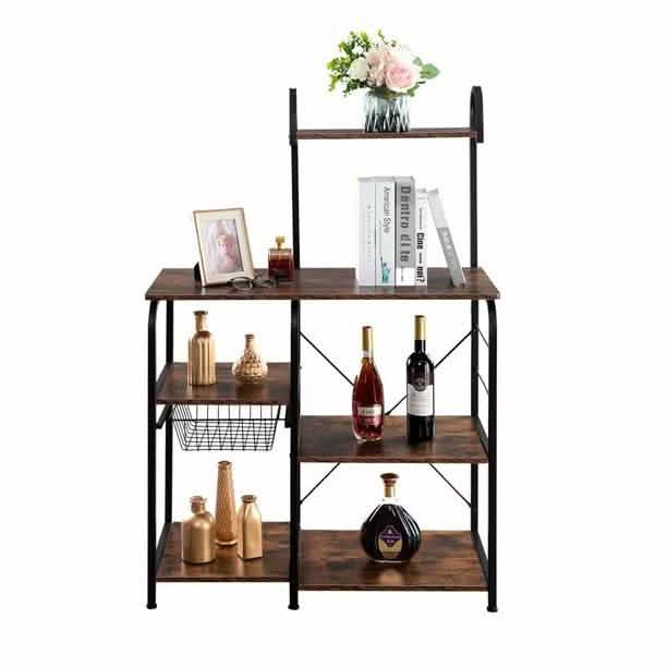 4-Tier 3-Tier Shelf Vintage Kitchen Baker's Rack Utility Storage Shelf DailySale