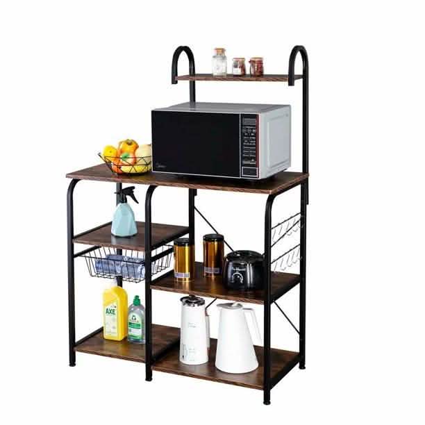 4-Tier 3-Tier Shelf Vintage Kitchen Baker's Rack Utility Storage Shelf DailySale