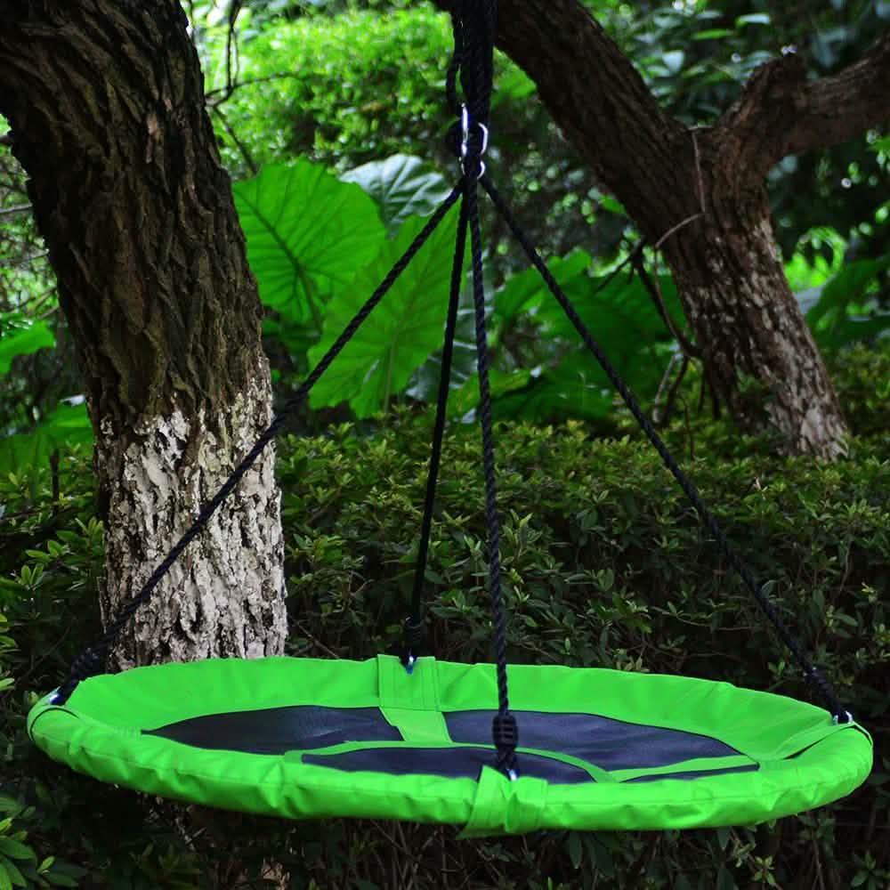 40 in Outdoor Tree Swing Hanging Rope Tire Saucer Seat Yard Mat DailySale