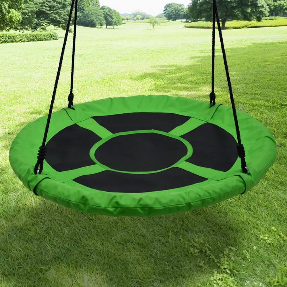 40 in Outdoor Tree Swing Hanging Rope Tire Saucer Seat Yard Mat DailySale