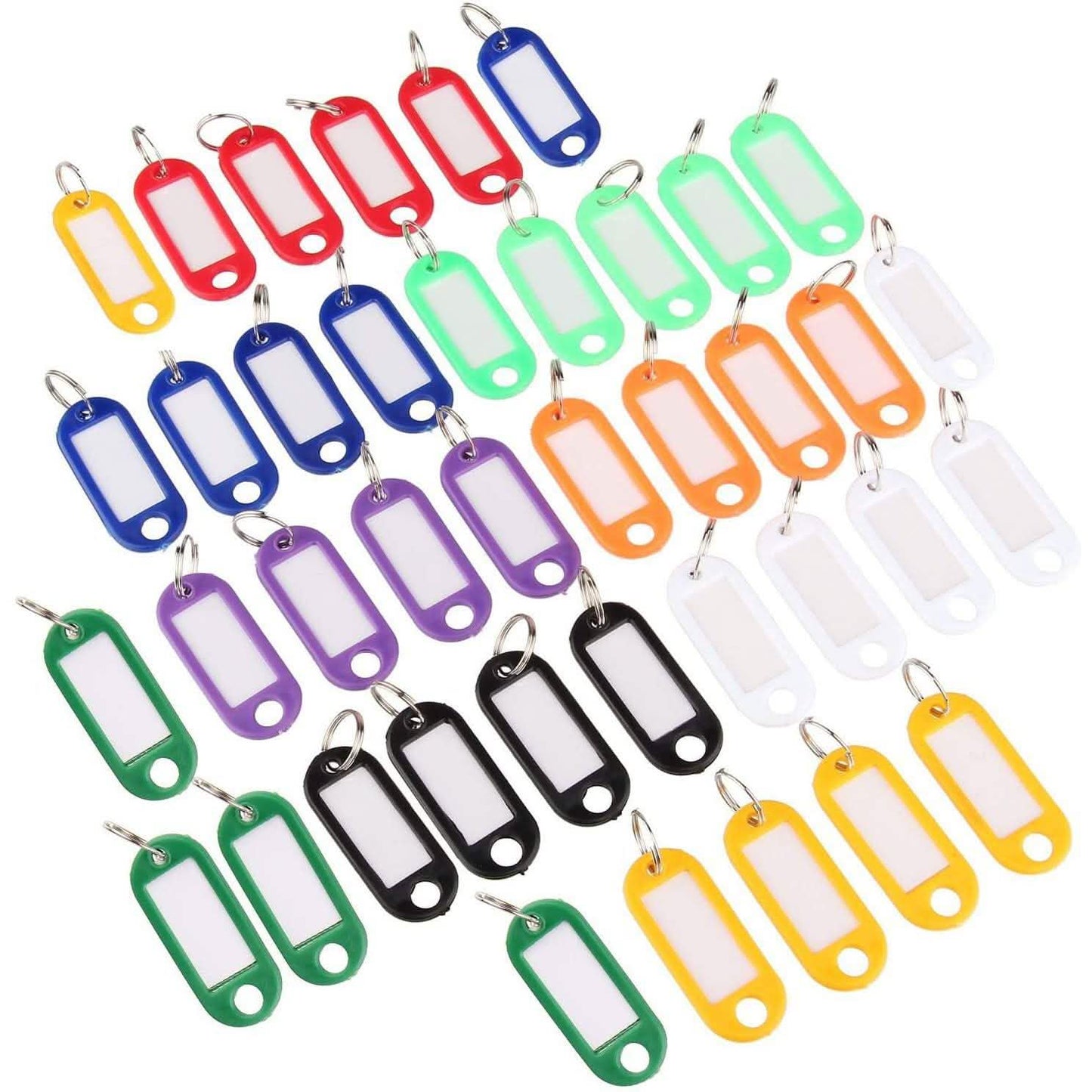 40-Pack: Uniclife Tough Plastic Key Tags with Split Ring Label Window DailySale