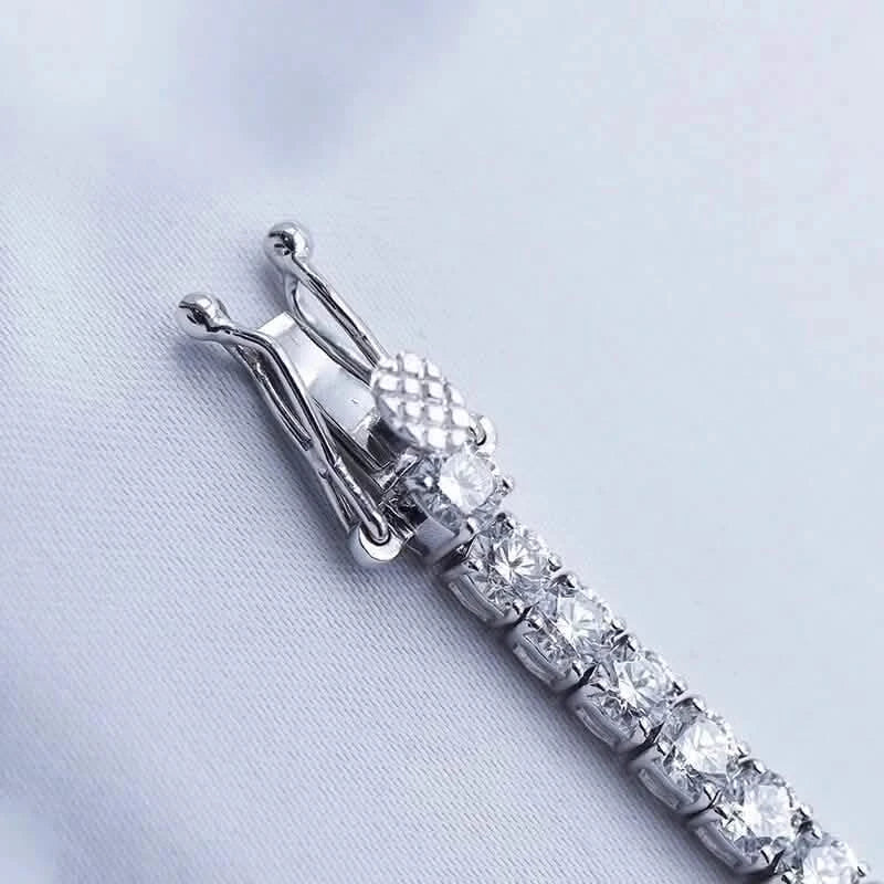 4.20 Ct Round Cut Diamond Tennis Bracelet 14K White Gold Lab-Grown 6.25 Inch DailySale
