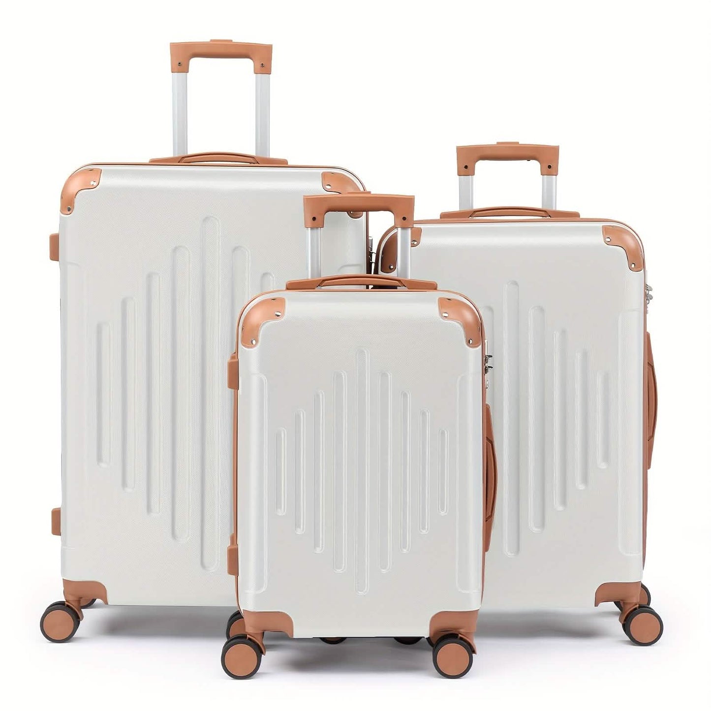 3-Piece Hard Shell Luggage Set with TSA Lock – 20/24/28 Inch 360° Spinner Wheels DailySale
