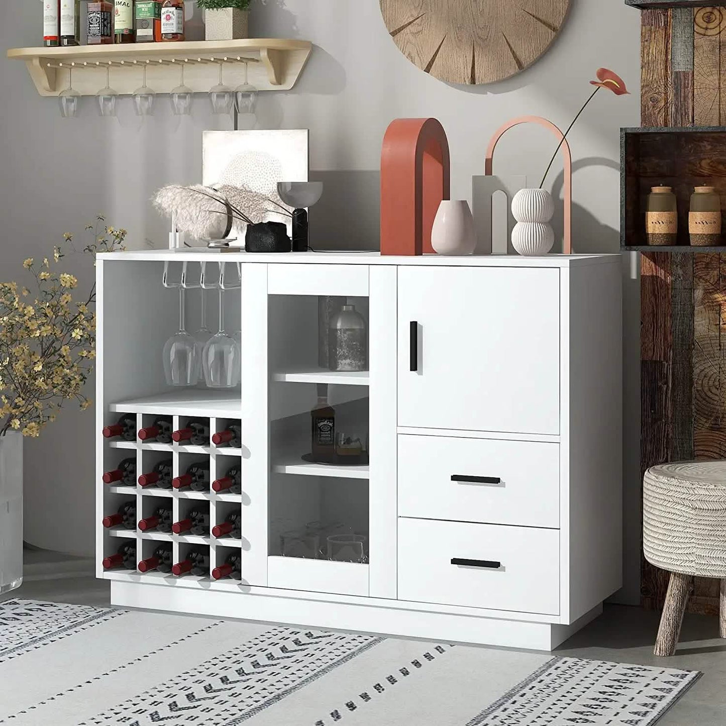 47" Console Dining Table Buffet Sideboard DailySale