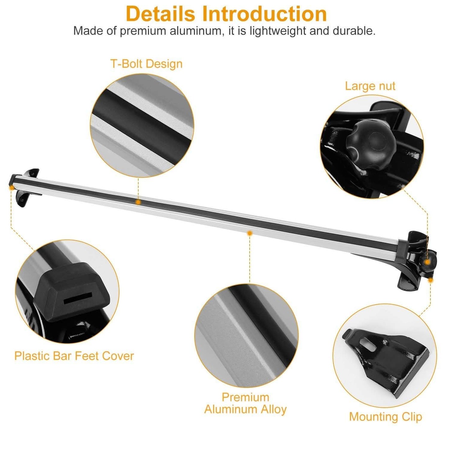 47.24-Inch Universal Top Roof Rack Cross Bar DailySale