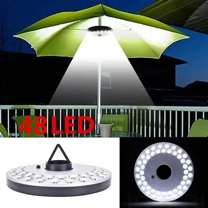 48 LED Lights Waterproof Umbrella Pole Lights for Patio Umbrellas DailySale