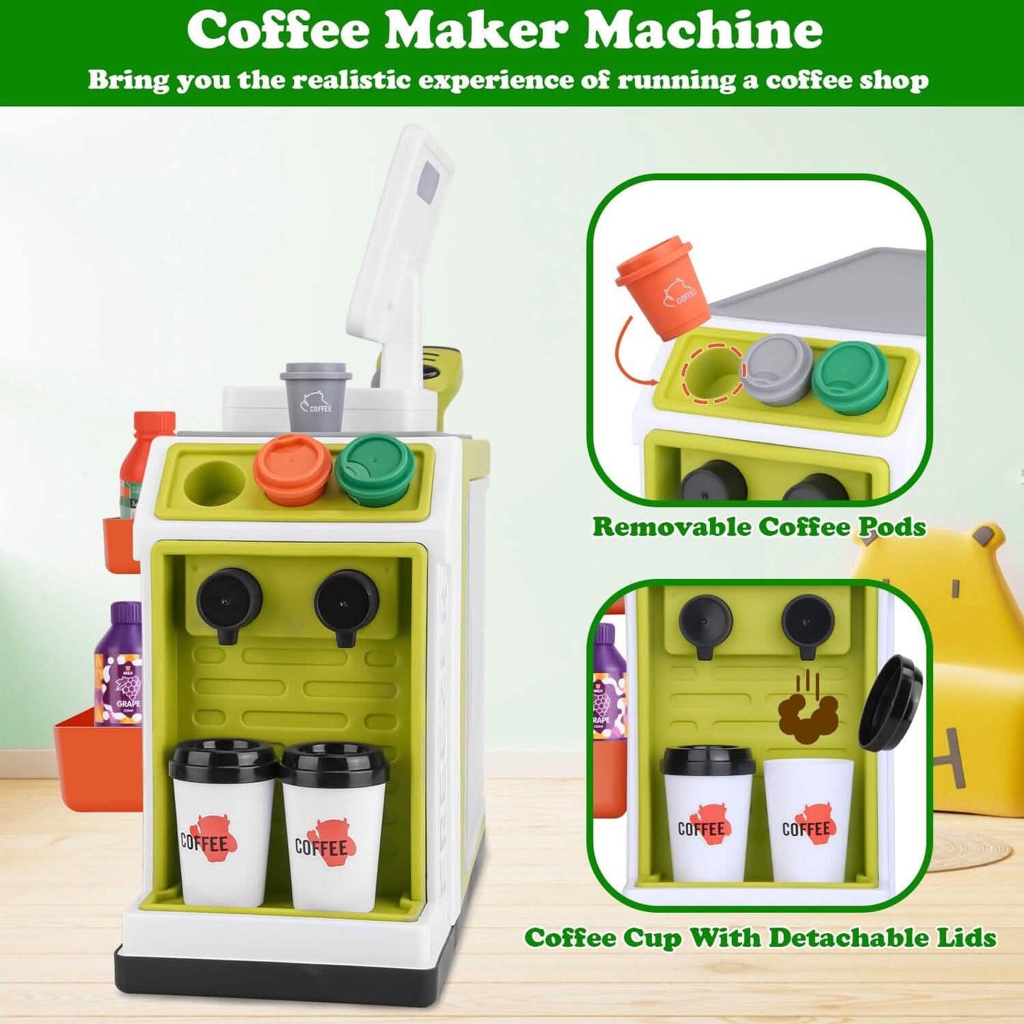 48-Piece: Pretend Cash Register Play Toy Set DailySale