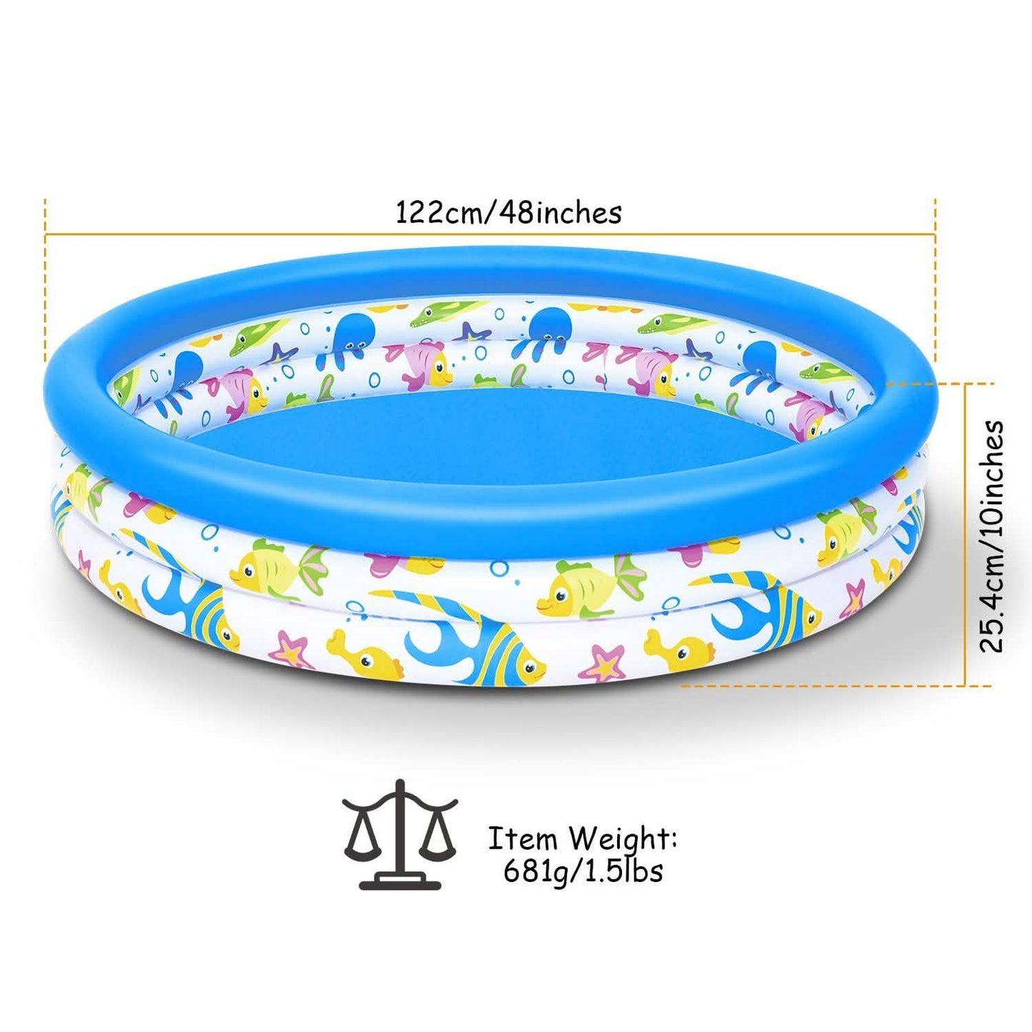 48 x 10 Inflatable Swimming Pool with 3 Velvets Water Drain Plug DailySale
