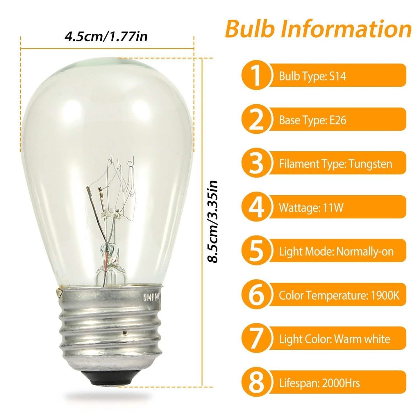 48ft Outdoor String Light Waterproof Patio String Lights Bulbs DailySale