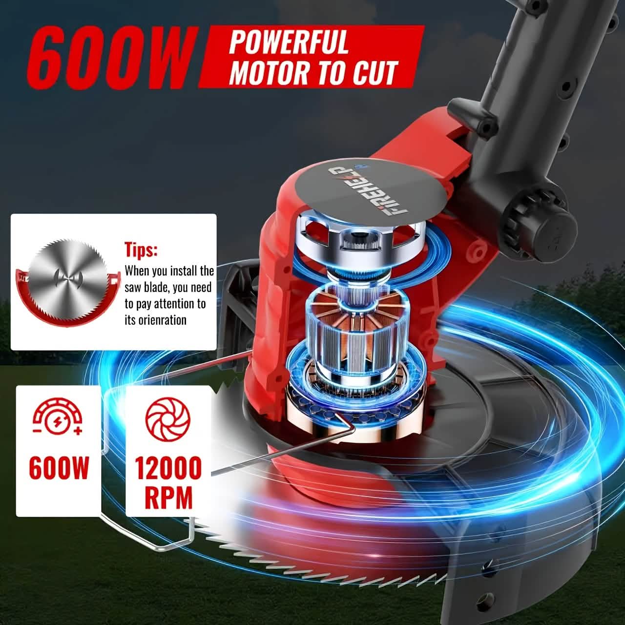 Portable Wireless Electric Lawn Mower & Garden Weeder DailySale