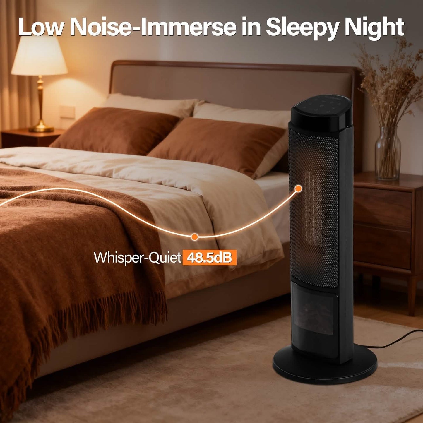 Portable Electric Space Heater with Remote & Thermostat DailySale