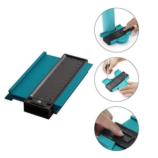 5" Contour Profile Gauge Tiling Laminate Tiles Edge Shaping Wood Measure Ruler DailySale