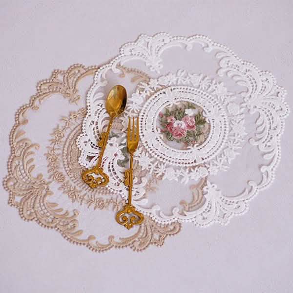5-Pack: 3 Styles Vintage Lace Embroidery Placemat DailySale