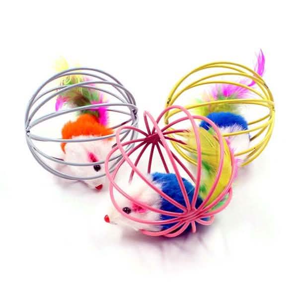 5-Pack: Pet Cat Kitten Playing Mouse Ball Cage DailySale