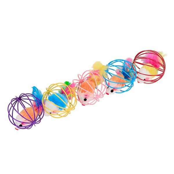 5-Pack: Pet Cat Kitten Playing Mouse Ball Cage DailySale
