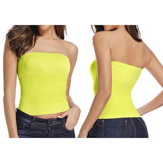 5-Pack: Women's Seamless Long Length Bandeau Bra Tops Tube Tops DailySale