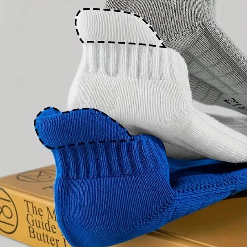 5-Pairs: Casual Ankle Boat Socks With Towel Bottom DailySale
