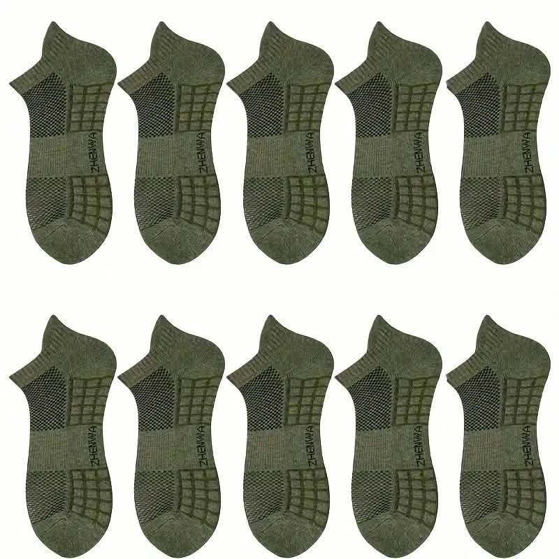 5-Pairs: Casual Ankle Boat Socks With Towel Bottom DailySale