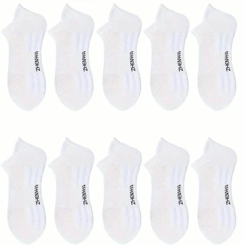 5-Pairs: Casual Ankle Boat Socks With Towel Bottom DailySale