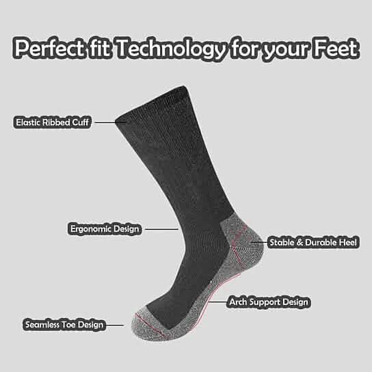 5-Pairs: Men's Warm Thick Merino Lamb Wool Socks for Winter Cold Weathers DailySale