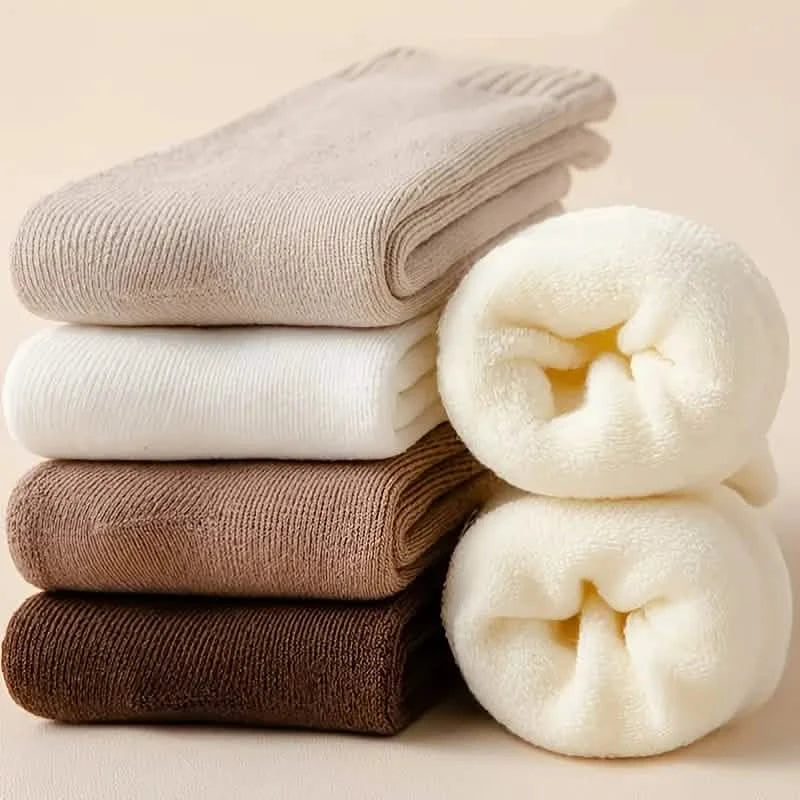 5-Pairs: Thick Thermal Mixed Color Mid Tube Socks DailySale