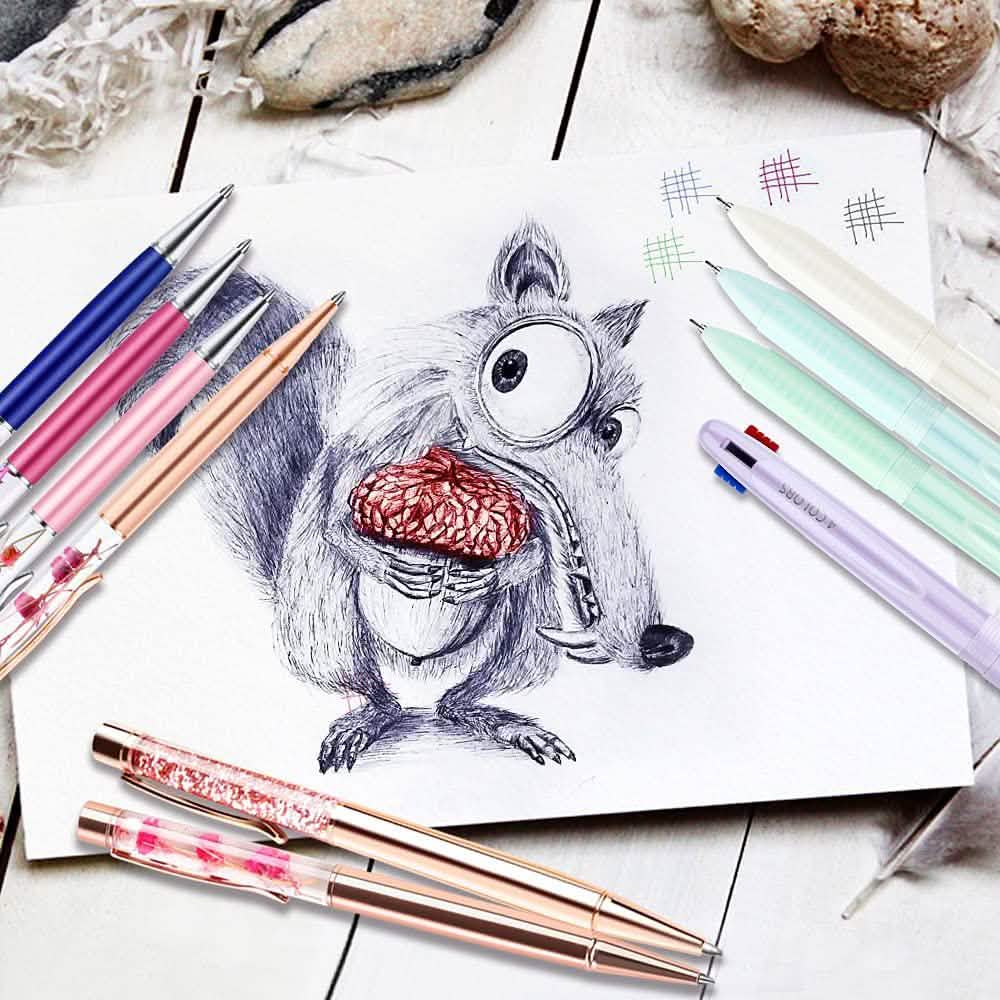 5-Piece: Bling Dynamic Liquid Ballpoint Pens DailySale