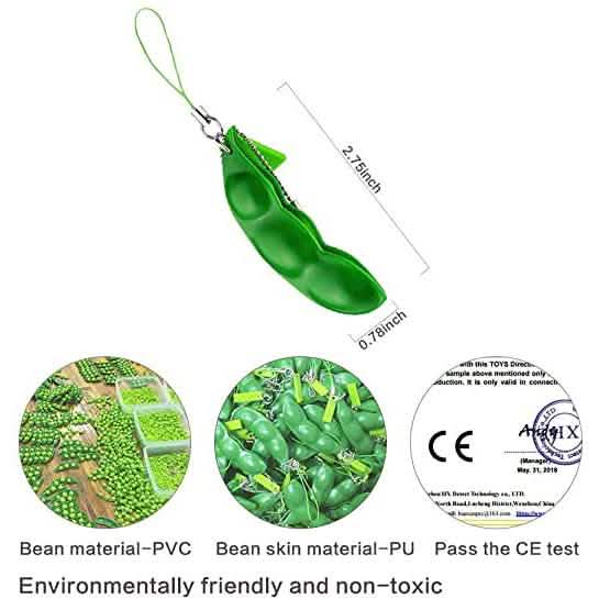 5-Piece: Edamame Keychain Squeeze Toy DailySale