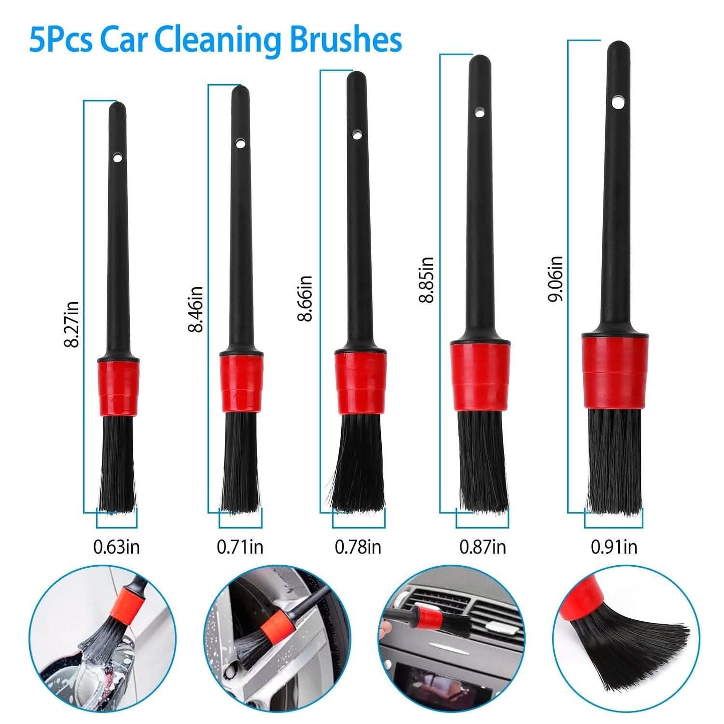 5-Pieces: Car Detailing Brush Set DailySale