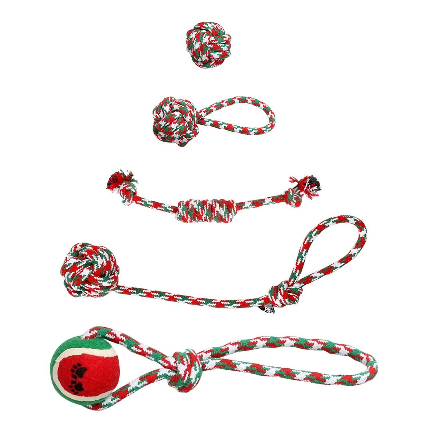5-Pieces: Christmas Dog Rope Chew Toys DailySale