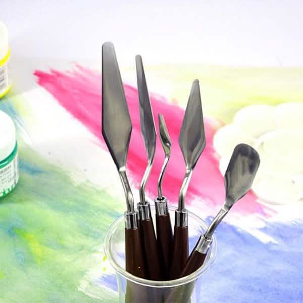 5-Pieces: Palette Steel Oil For Professional Stainless Knife Tool Painting Spatula DailySale