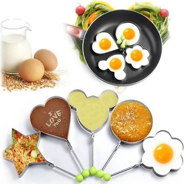 5-Pieces Set: Fried Egg Mold Pancake Rings Shaped DailySale