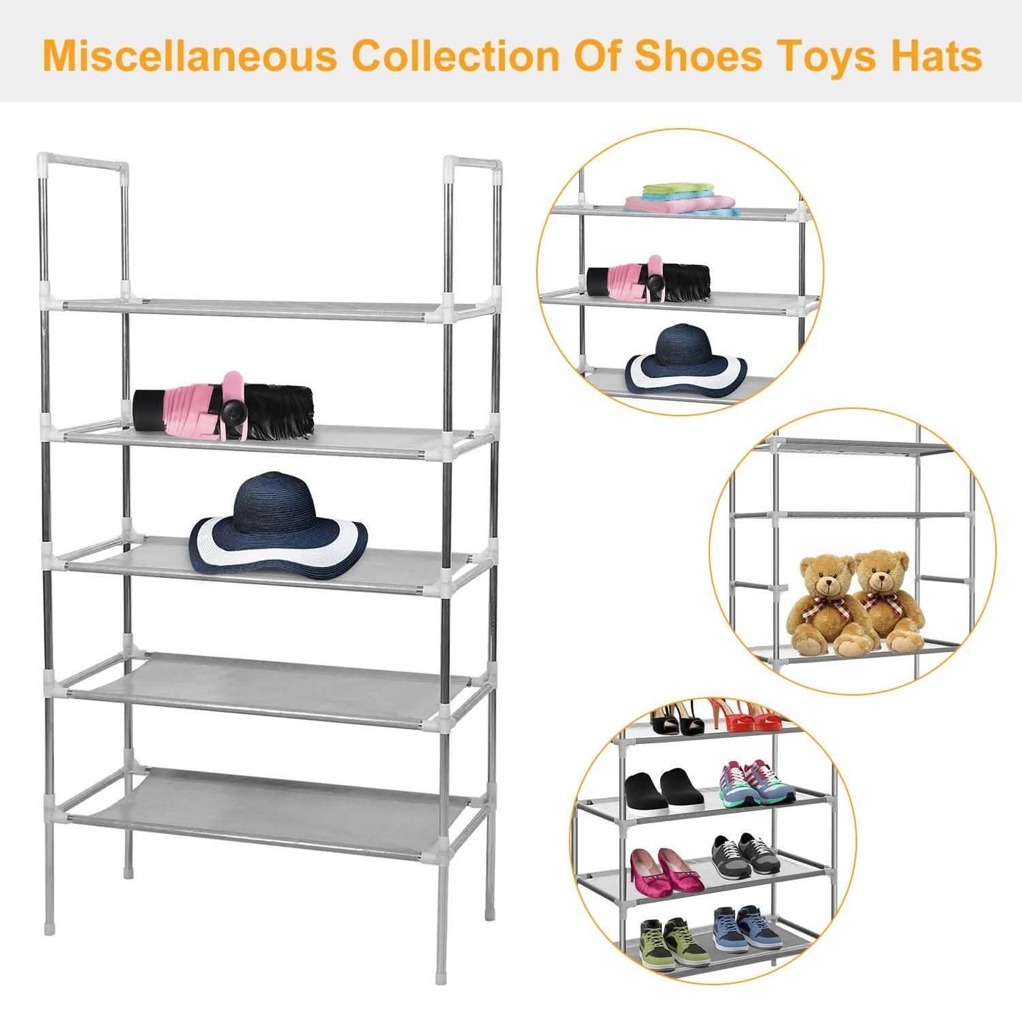 5-Tiers Shoe Rack Shelves 15 Pairs Shoe Oraganizer DailySale