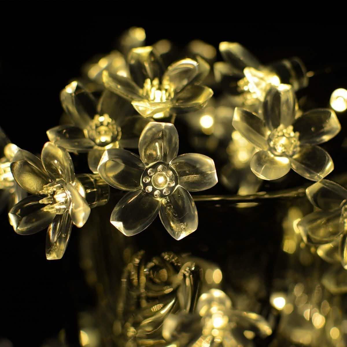 50 LED Fairy Flower Blossom Solar String Lights DailySale