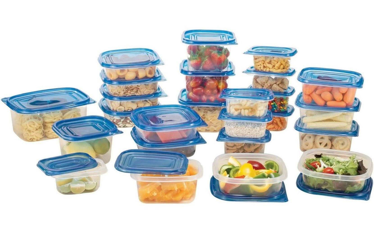 50-Piece Set: Reusable Plastic Food Storage Container Set DailySale