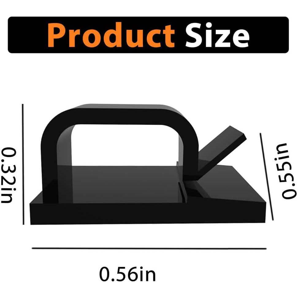 50-Pieces: Cable Clips, Adhesive Cable Organizer Cord Holder DailySale