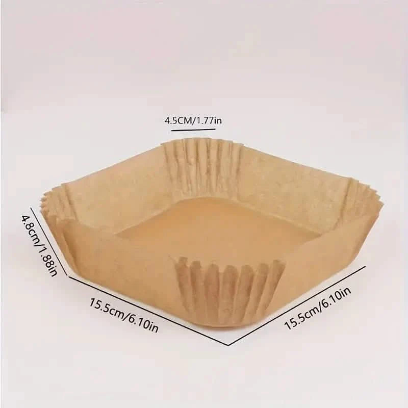 50-Pieces: Disposable Paper Liners For Air Fryer Suitable For 2 - 8 Quarts DailySale
