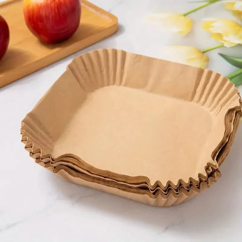 50-Pieces: Disposable Paper Liners For Air Fryer Suitable For 2 - 8 Quarts DailySale