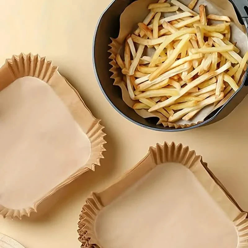 50-Pieces: Disposable Paper Liners For Air Fryer Suitable For 2 - 8 Quarts DailySale