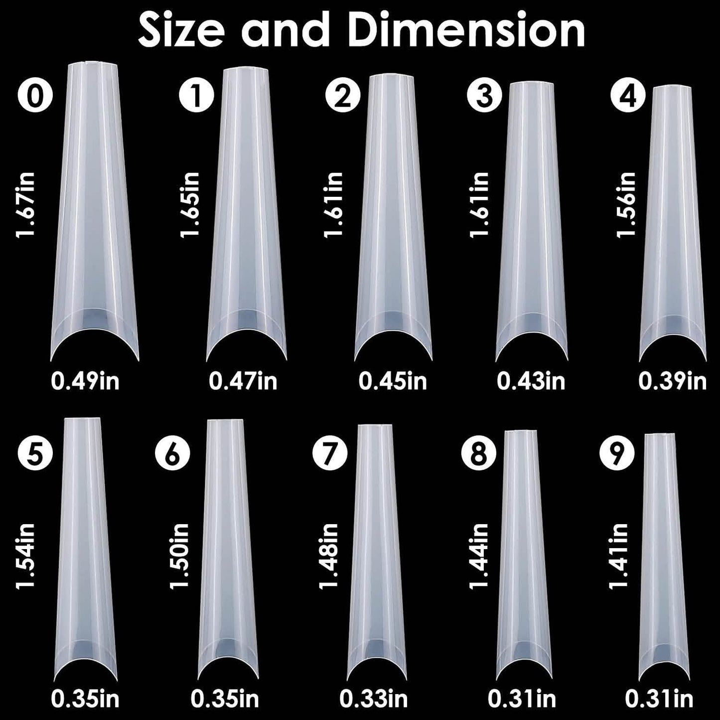 500-Piece: Long False Finger Nails DailySale