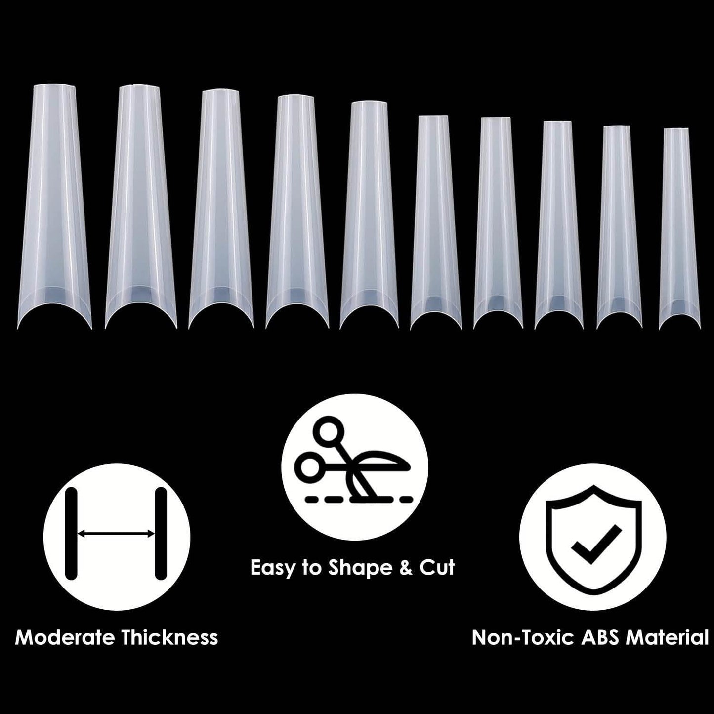 500-Piece: Long False Finger Nails DailySale