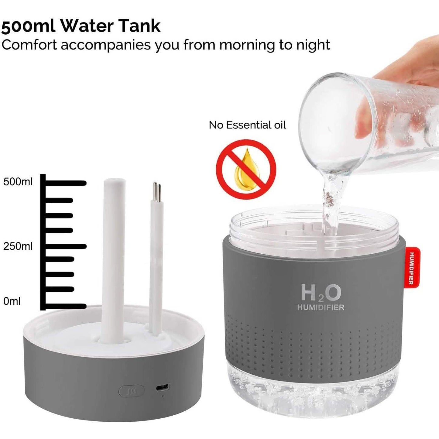 500ml Cool Mist Portable Mini Humidifier DailySale