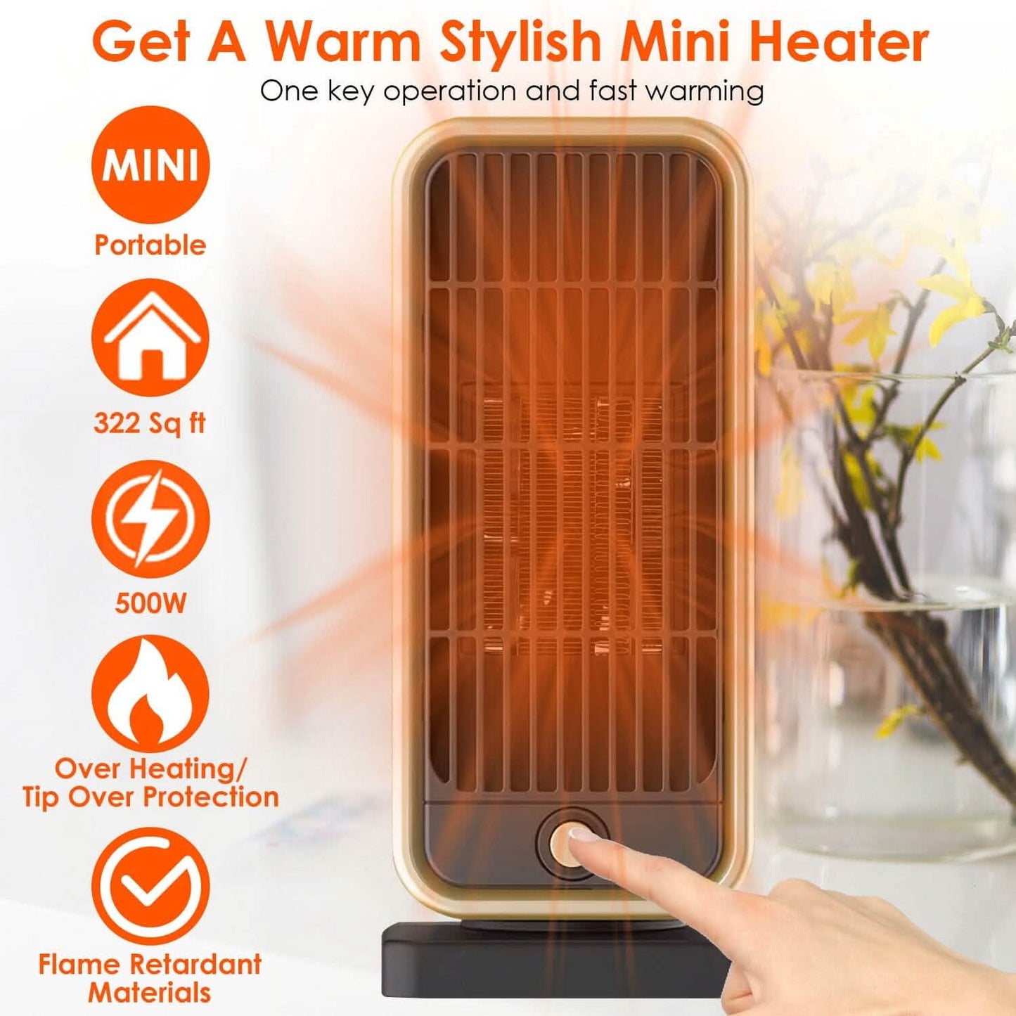 500W Portable Electric Heater DailySale