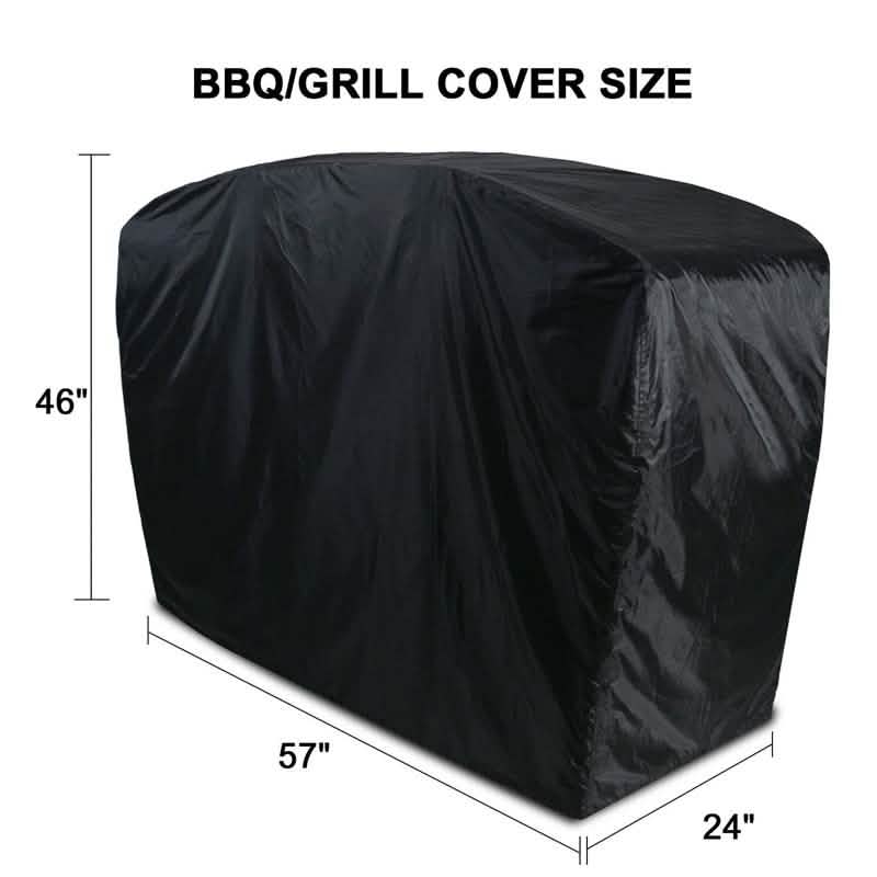 57" Black Barbecue Gas Grill Waterproof Cover DailySale