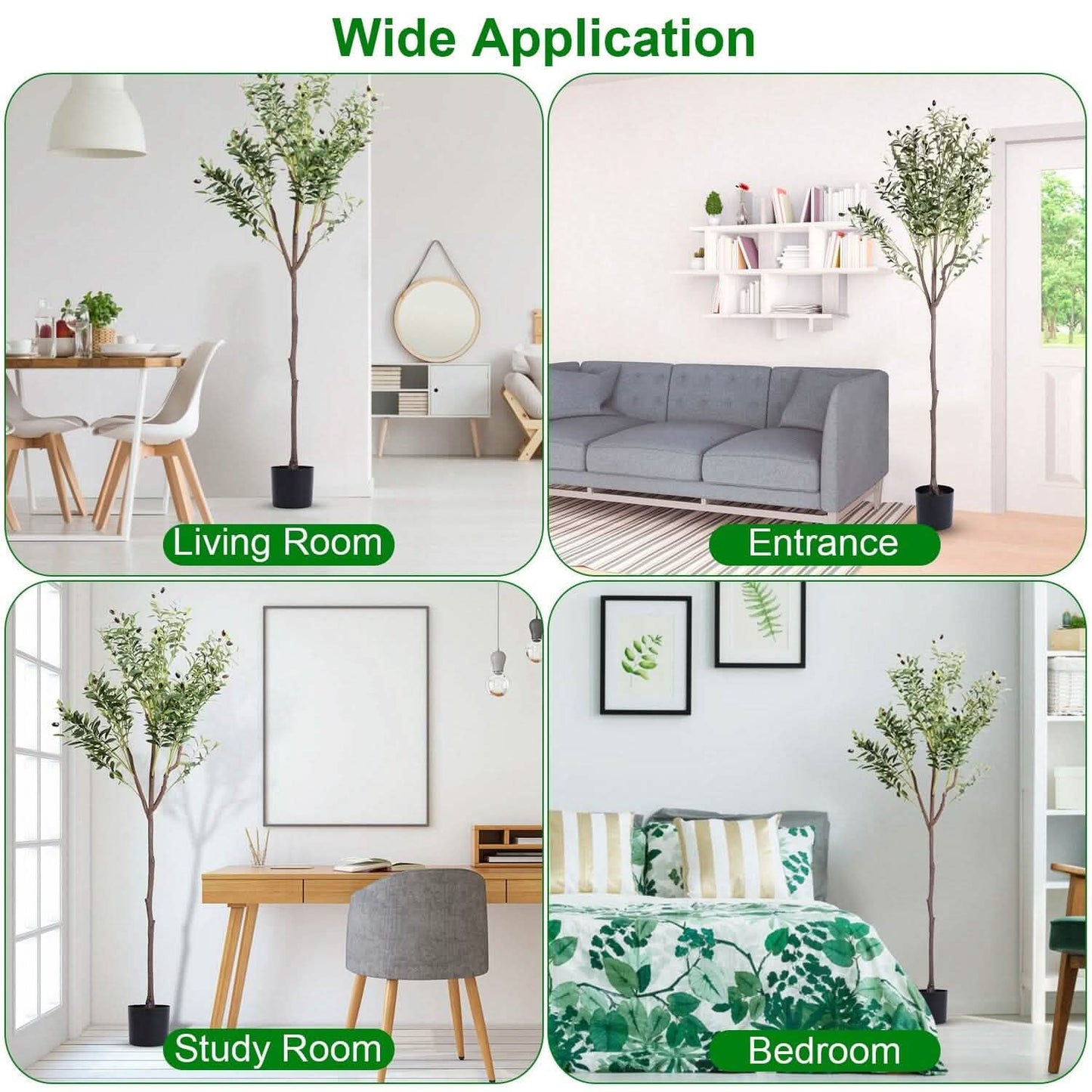 5.9ft Artificial Olive Tree with Lush Olive Branches and Fruits with Black Planter Pot DailySale